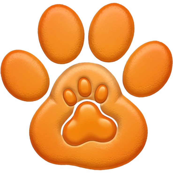 a very pale pastel orange pawprint emoji