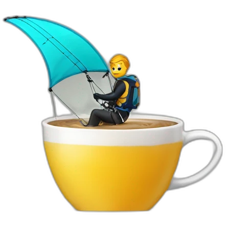 Kitesurfer Coffee emoji