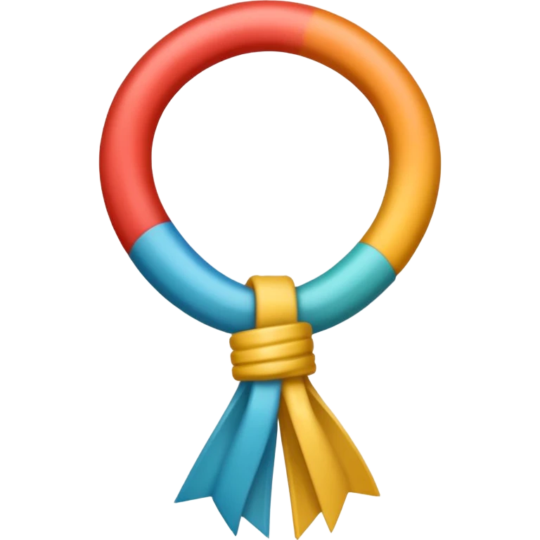 crea la imagen de un lazo de hilo caotico a uno sencillo emoji