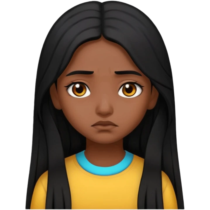 generate an indian genz girl looking sad emoji
