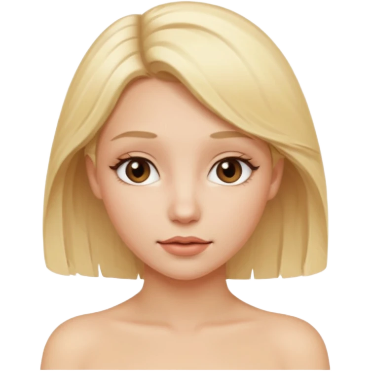 Blonde big butt naked emoji