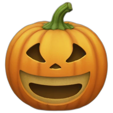 Une citrouille emoji