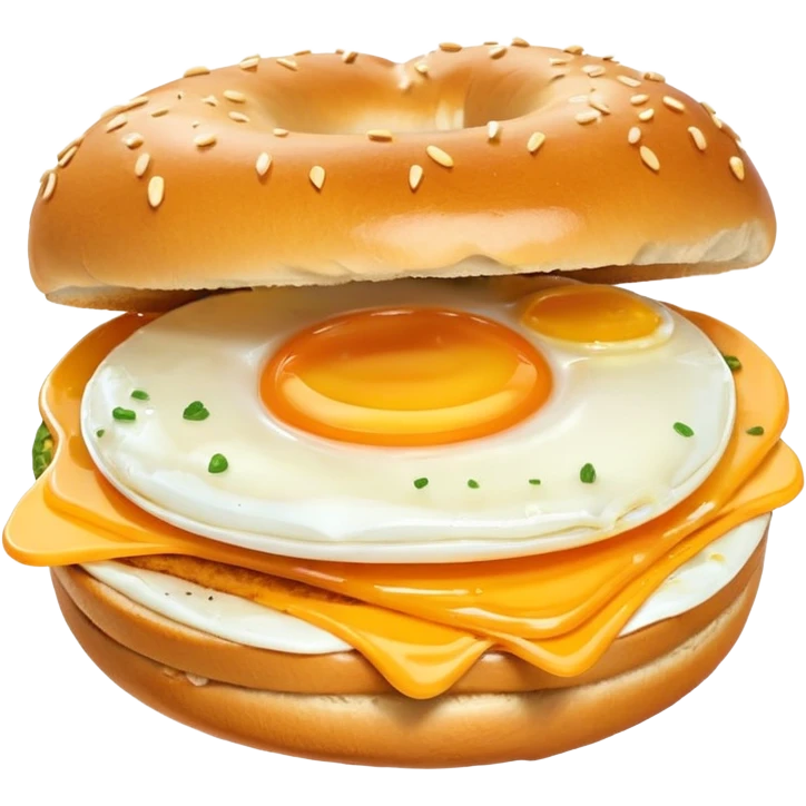 bagel egg and cheese sandwich emoji