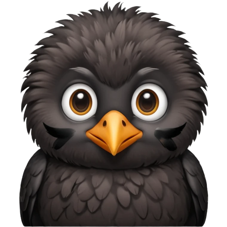 Un bebe oiseau mignon noir emoji