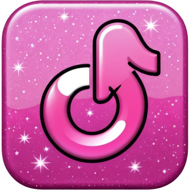 glitter pink logo TikTok emoji