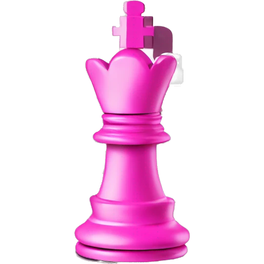 checkmate chess pieces in pink emoji