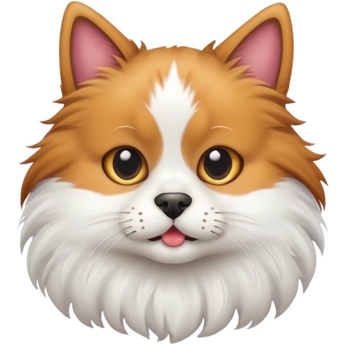 dog wearing cat emoji