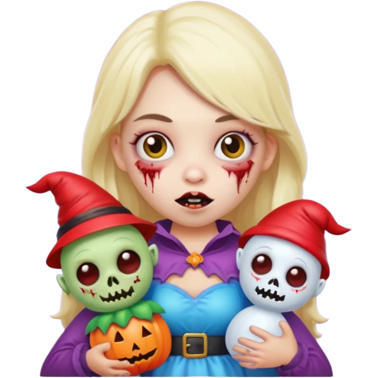   jeff koons inflatable puffy halloween girl zombie gnome emoji