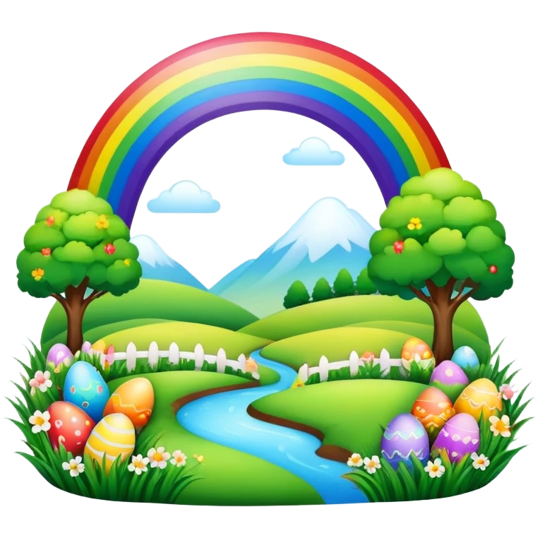 an easter rainbow landscaping  emoji