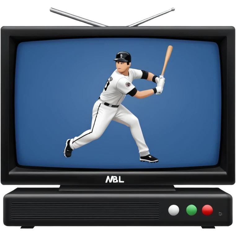 TV that reads “MLB the show” emoji