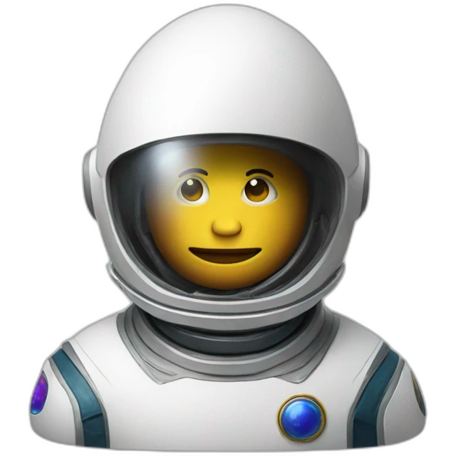 Egg space man with Helmet emoji