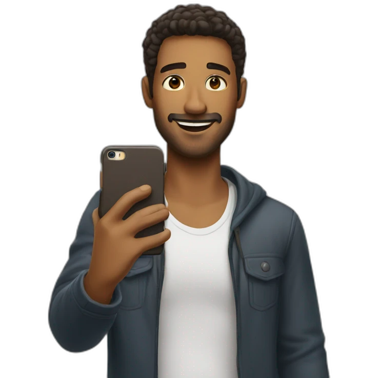 man taking selfie emoji