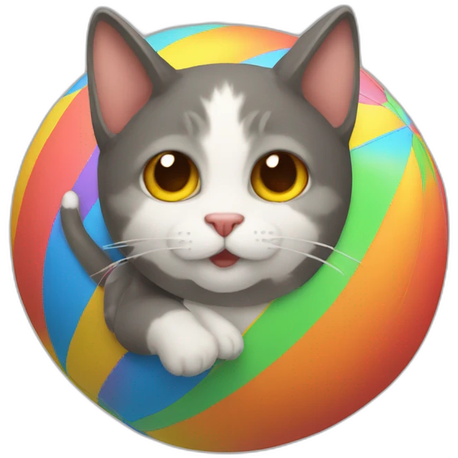 Beachball-bat-cat emoji