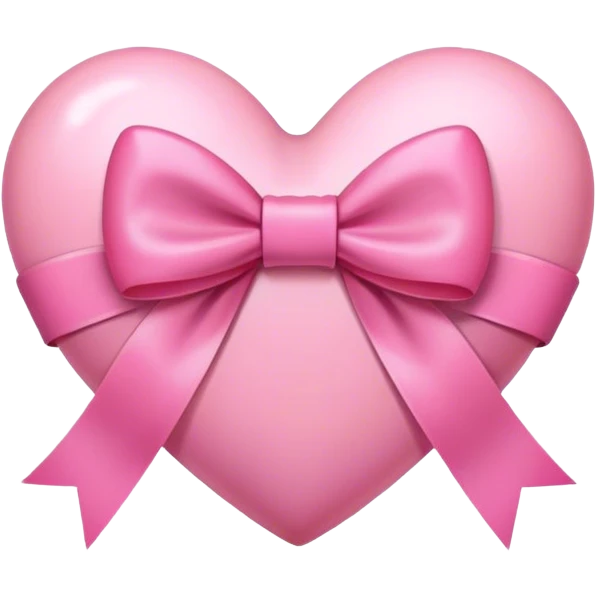 a pink heart with a pink bow emoji