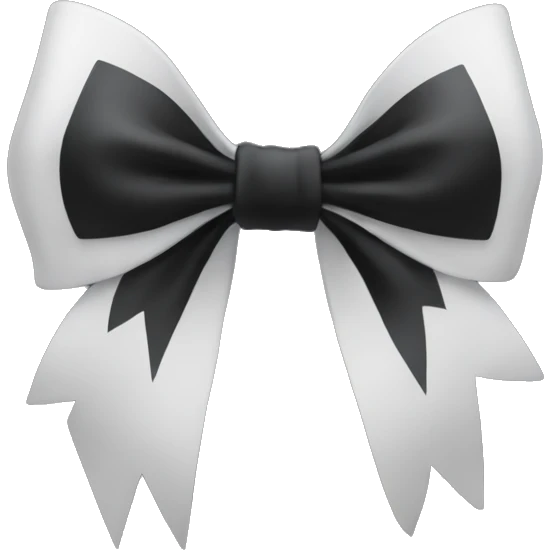 Black coquette bow with only back in it and no other colour  emoji