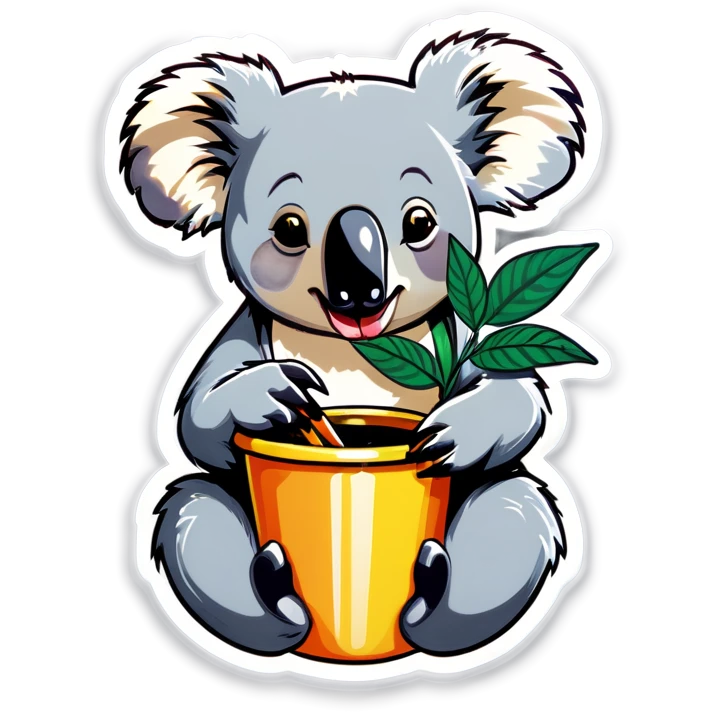 Koala smoking weed￼ emoji