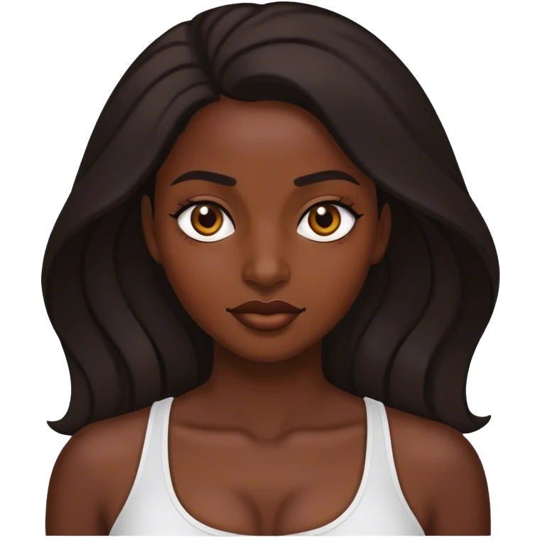 portrait of dark-skinned woman emoji
