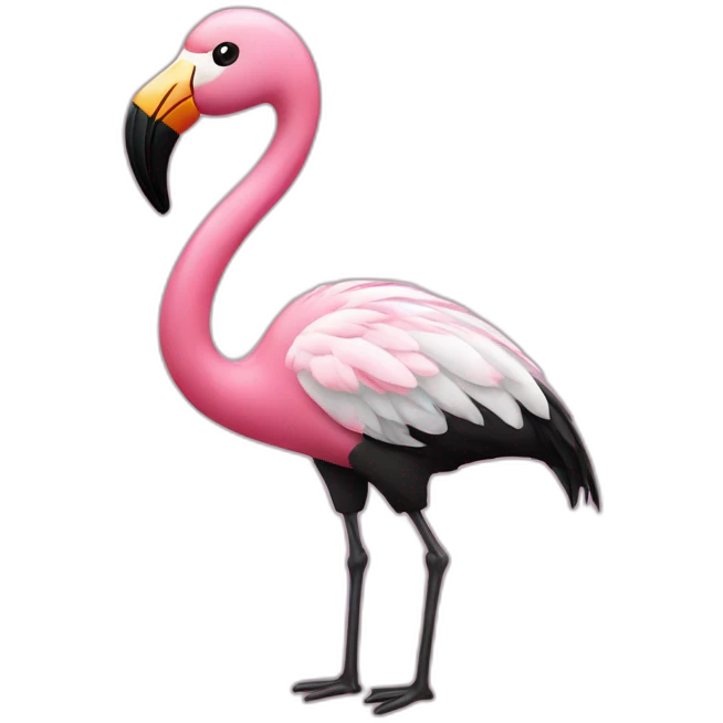 flamingo in a tux emoji