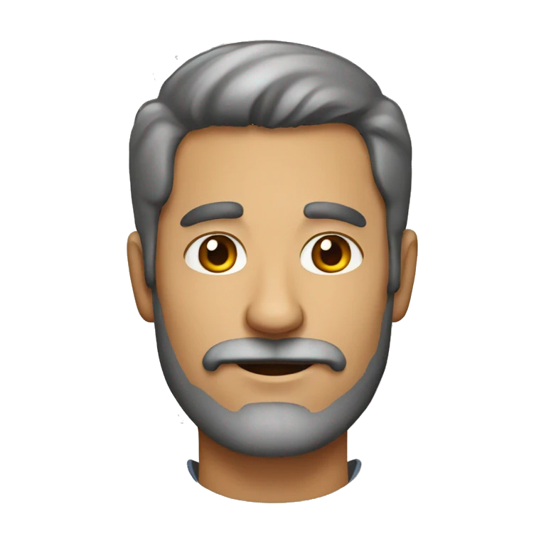 hombre 60 años con barba emoji