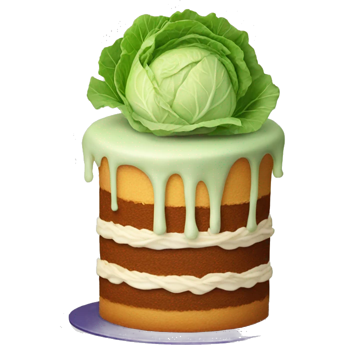 cake with cabbage  emoji