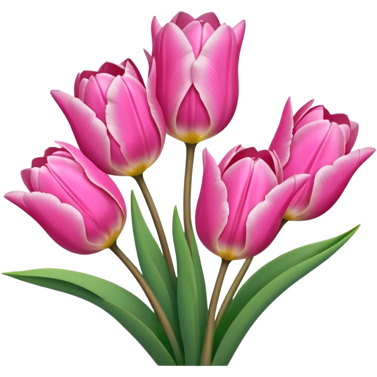 Pink tulips emoji