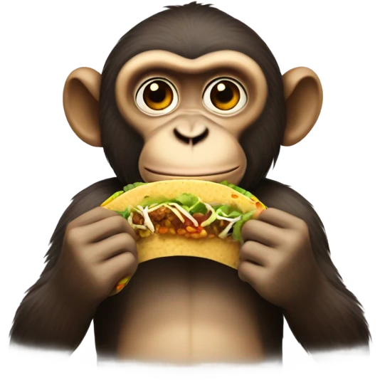 Monkey eating tacos emoji