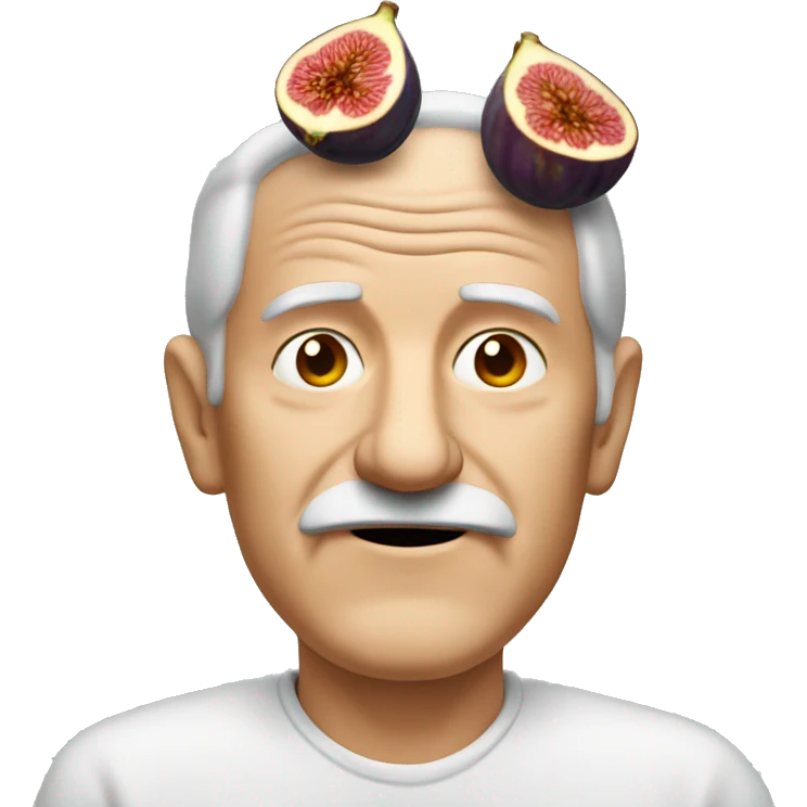 Old man with figs on head emoji