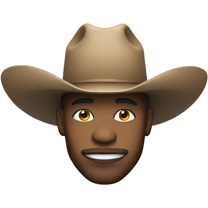 wrestler with face paint wearing cowboy hat emoji