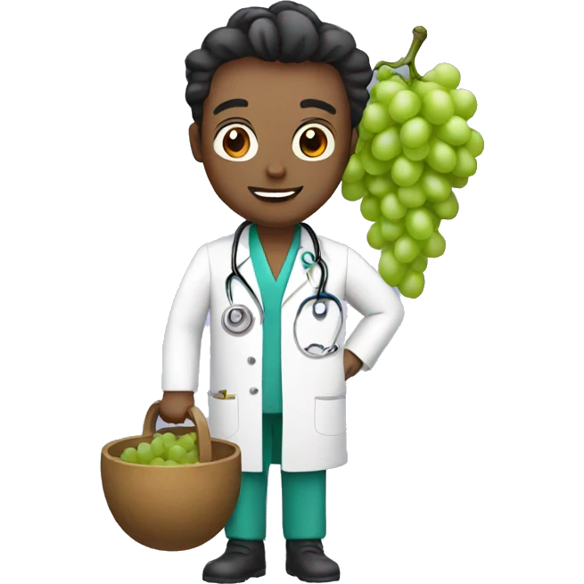 doctor with grape emoji