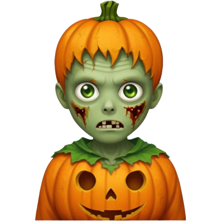 zombie with pumpkin emoji