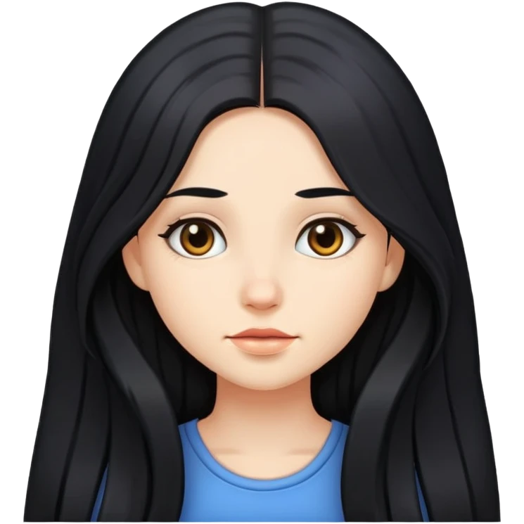 girl with long black hair emoji