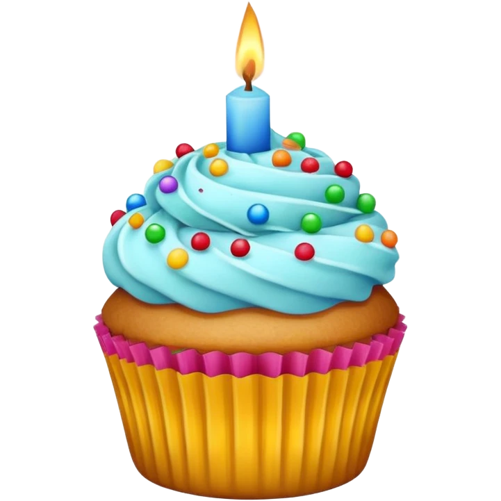 cupcake with candle emoji