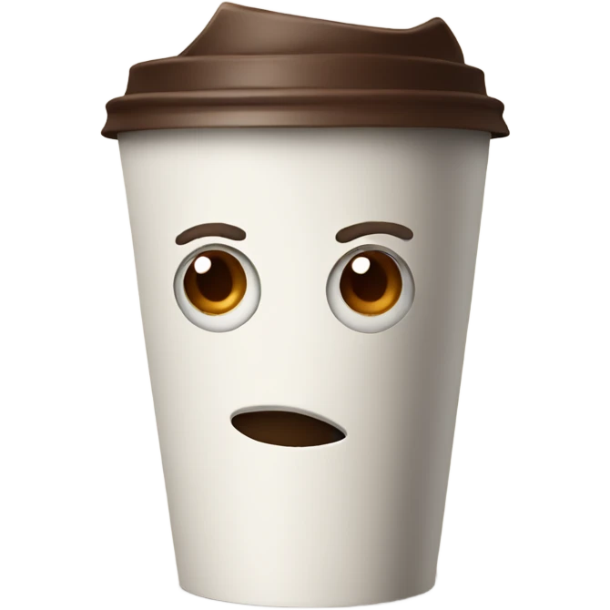 paper cup with coffee emoji