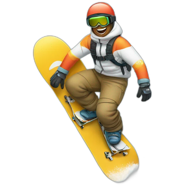 Trout snowboarding emoji