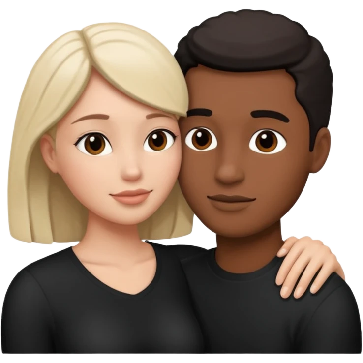 Black and white style couple emoji