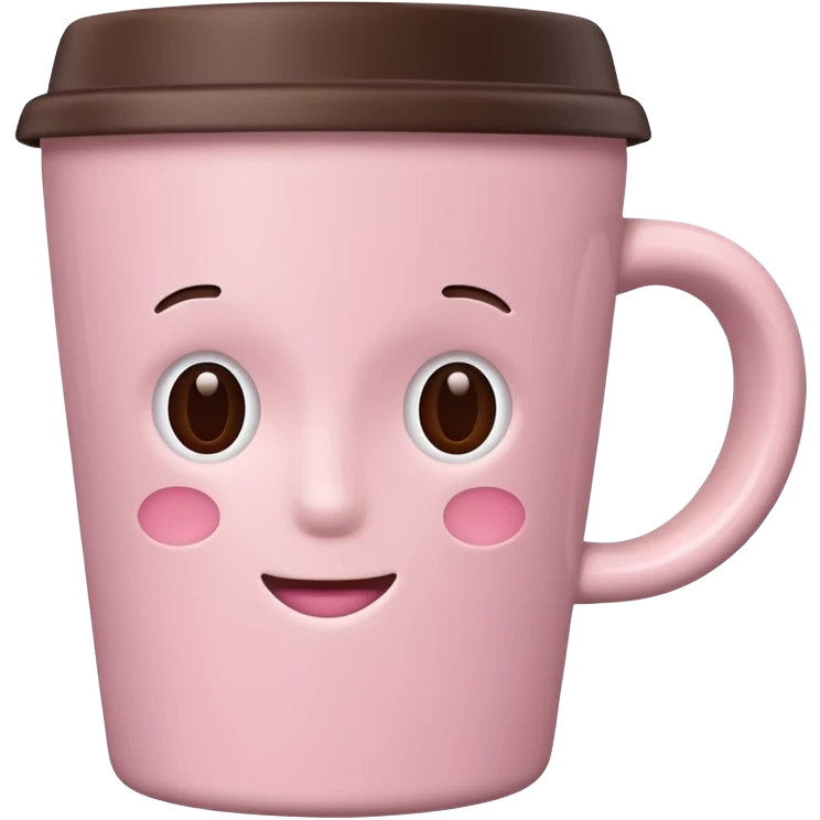 aesthetic light pink coffee cup emoji