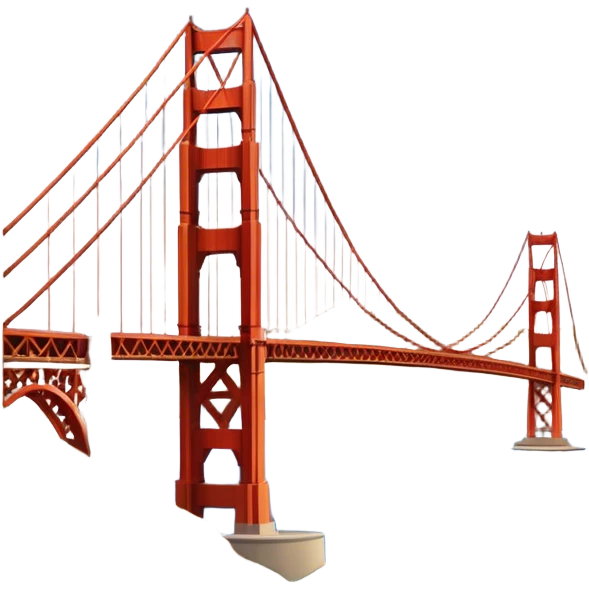 Cinematic Realistic Golden Gate Bridge Emoji emoji