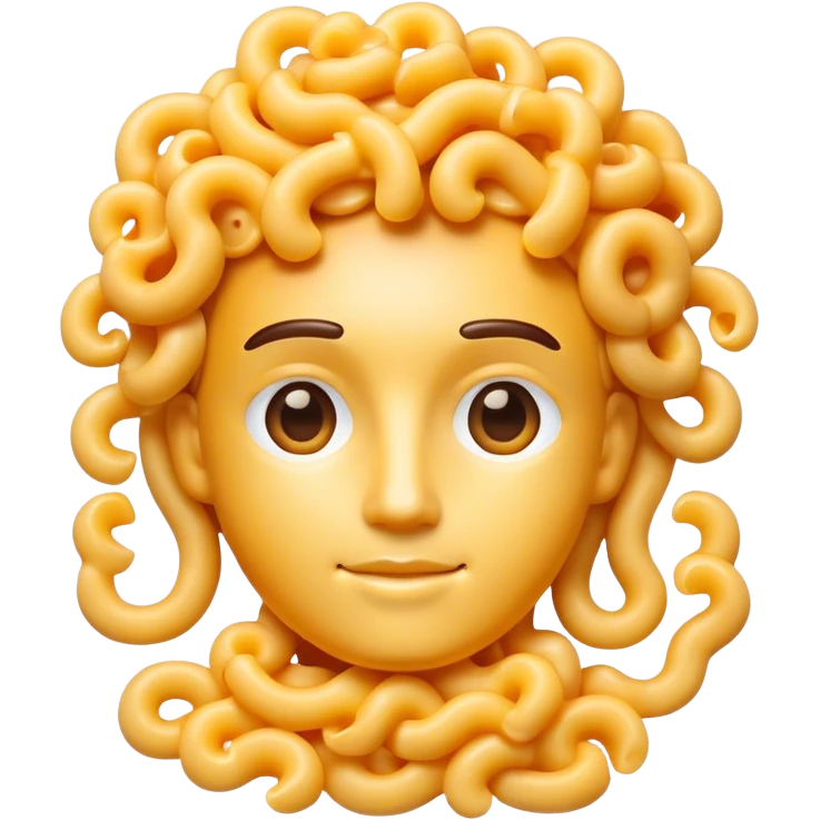 Make a person out of Mac and cheese emoji