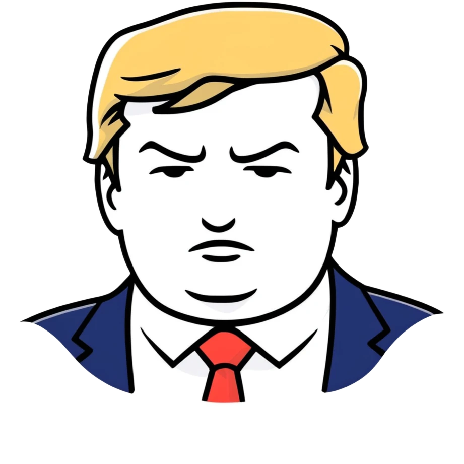 Donald Trump silhouette with black background emoji