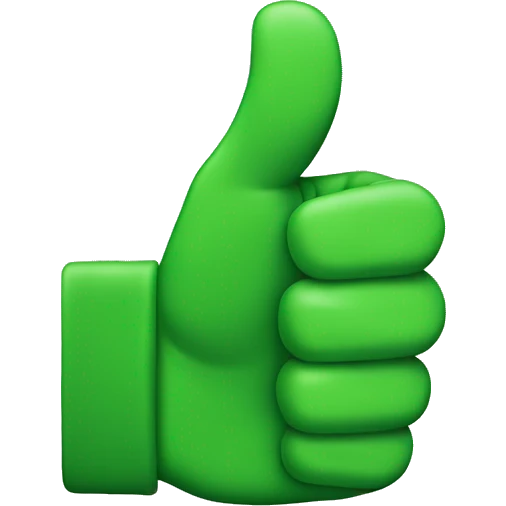green color thumbs up emoji