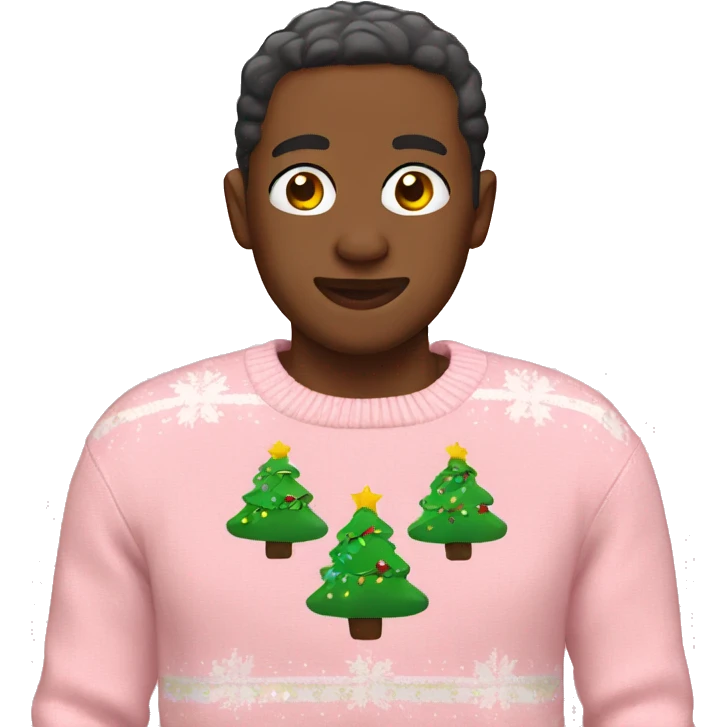 Light pink Christmas sweater emoji
