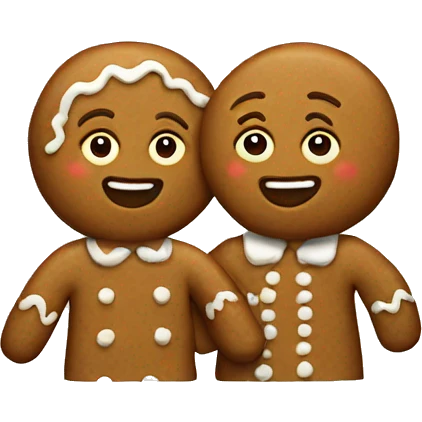 Gingerbread couple emoji