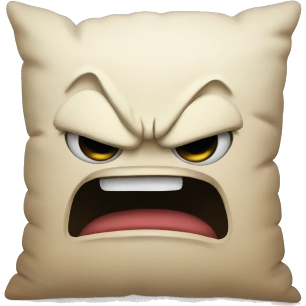 Angry pillow emoji
