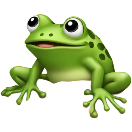 Frog building a sandcastle emoji