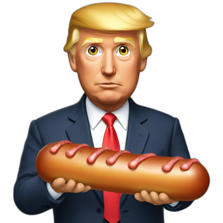 trump-holding-his-sausage emoji