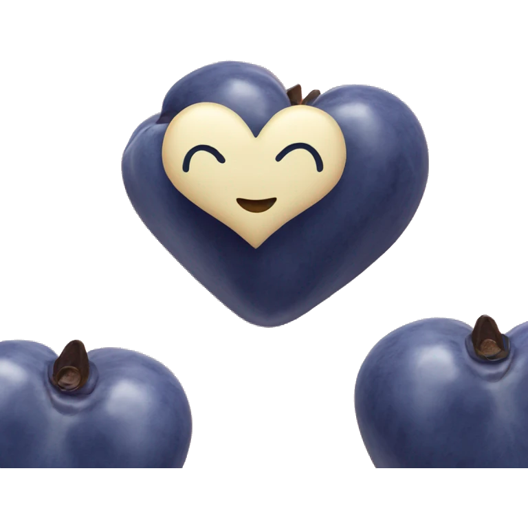 Heart with blueberry  emoji