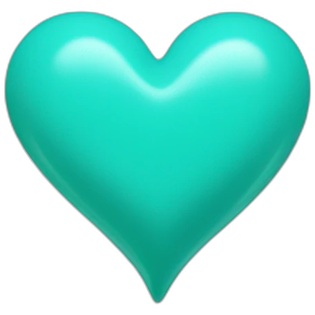 Turquoise heart emoji