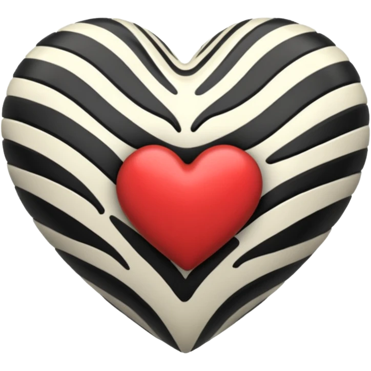 Zebra heart emoji