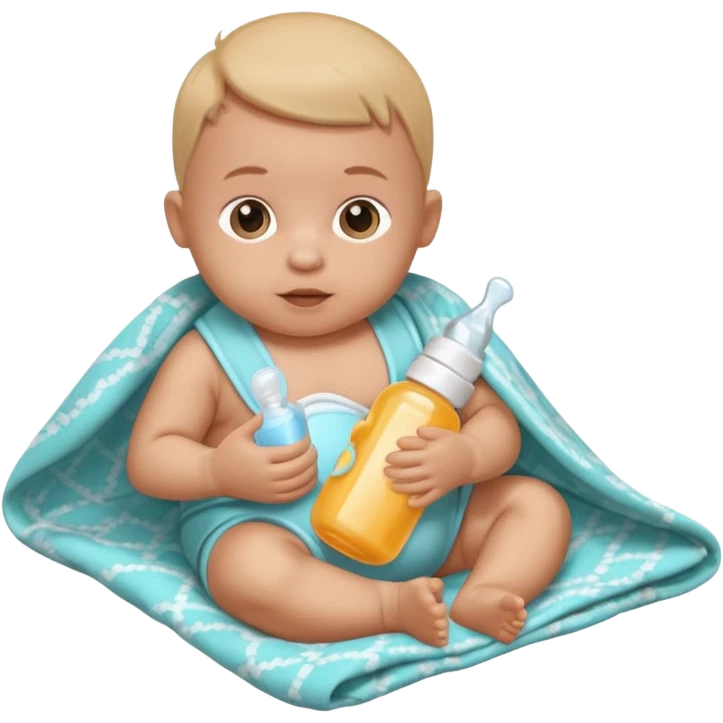 isometric style of items in a "baby list" emoji