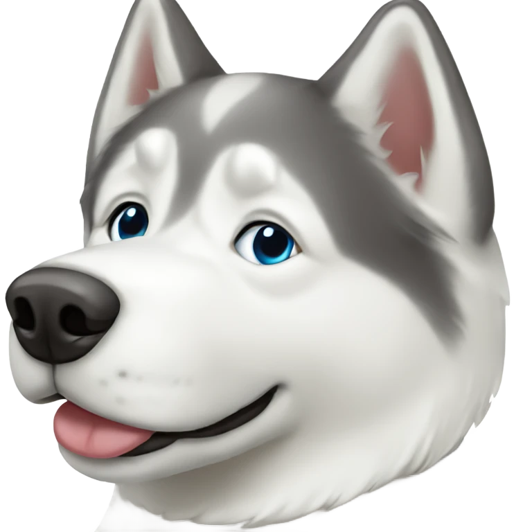 White Siberian Husky dog emoji